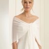 Bianco Evento Bianco Ivory Chiffon Wedding Wrap E13 Hot