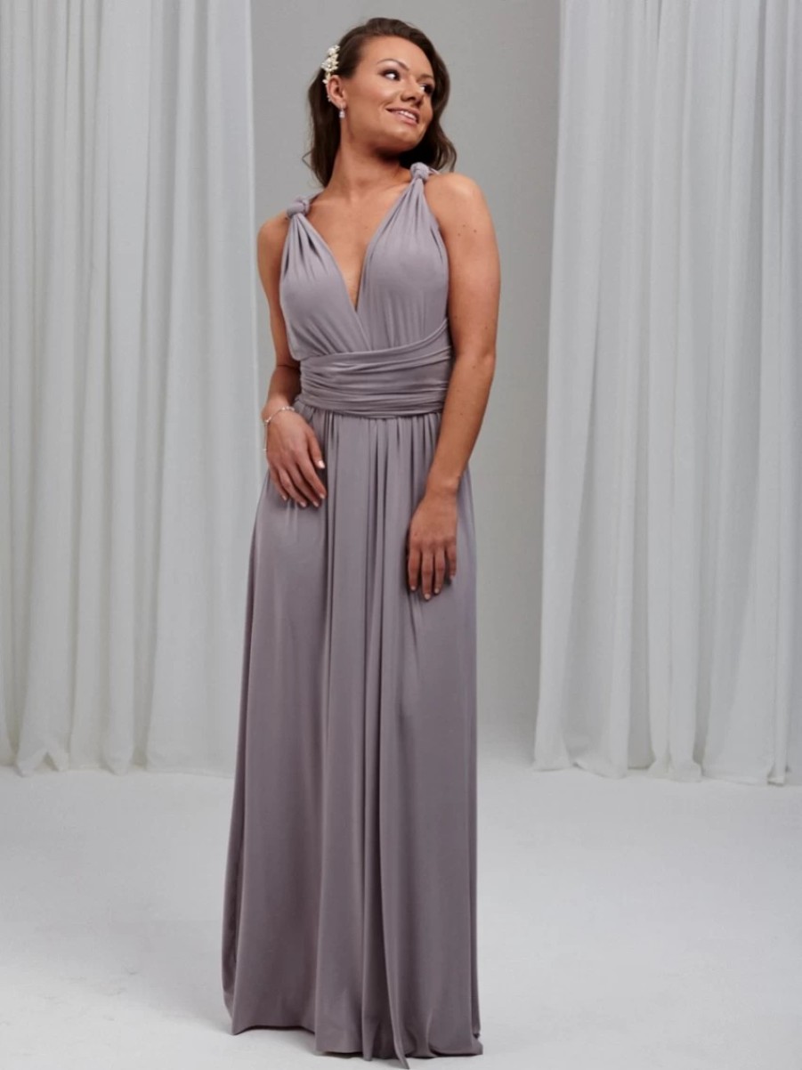 Lace & Favour Emily Rose Silver Grey Multiway Bridesmaid Dress (One Size) Wholesale