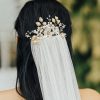 Hermione Harbutt Hermione Harbutt Boheme Golden Leaves And Mother Of Pearl Flowers Comb Wholesale