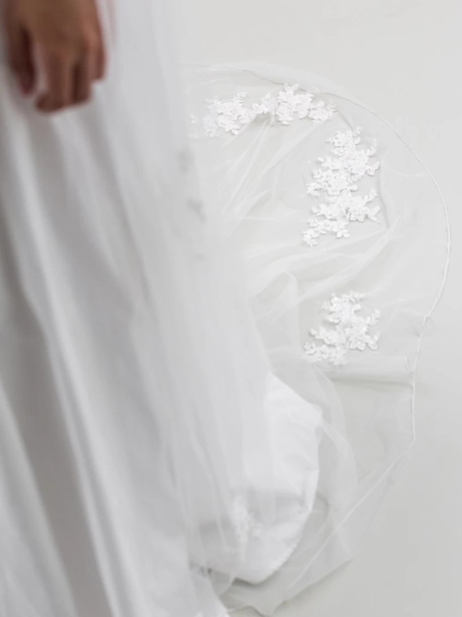 Joyce Jackson Joyce Jackson Pescara Single Tier Veil With Scattered Lace Motifs Wholesale