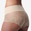 Poirier Nude Mid Waist Lace Bridal Shorts Wholesale