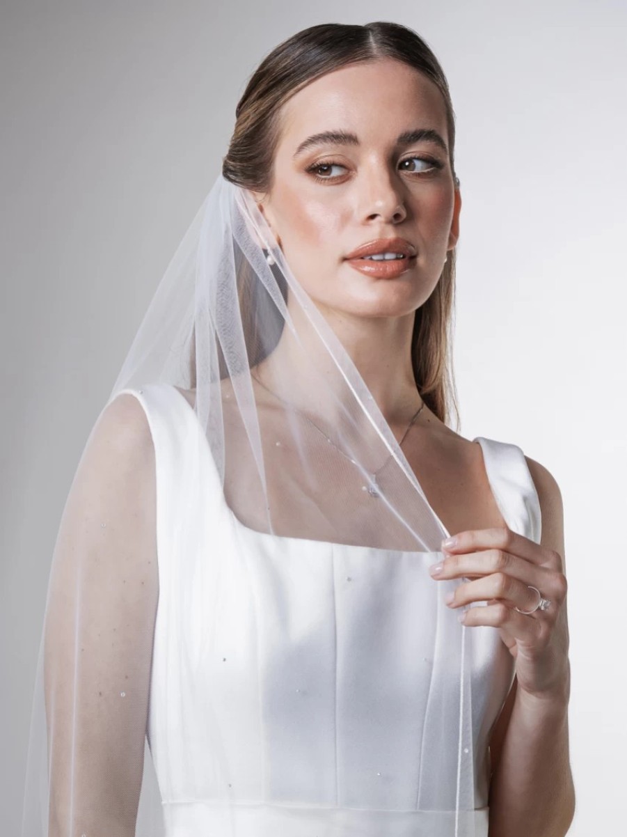 Rainbow Club Rainbow Club Blazing Star Ivory Scattered Diamante Long Veil Online