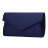 Perfect Bridal Perfect Bridal Simone Midnight Satin Envelope Clutch Bag Wholesale