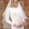 Perfect Bridal Perfect Bridal Ivory Two Tier Crinoline Edge Short Veil New