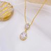 Lace & Favour Celeste Crystal Embellished Pendant Necklace (Gold) New