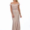 Angel Forever Angel Forever Shimmer Fabric Off The Shoulder Prom Dress (Rose Gold) Wholesale