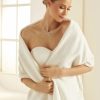 Bianco Evento Bianco Ivory Knitted Wedding Shawl E339 Hot