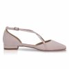 Perfect Bridal Perfect Bridal Davina Blush Suede Cross Strap Pointed Ballet Flats Online