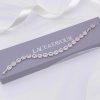 Lace & Favour Grosvenor Oval Crystal Embellished Wedding Bracelet Wholesale