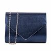 Pink Paradox London Paradox London Darcy Navy Shimmer Envelope Clutch Bag Hot