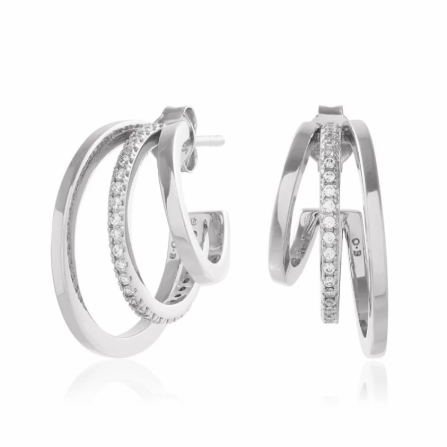 Olivia Burton Olivia Burton Silver Multi Hoop Earrings Clearance