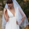 Joyce Jackson Joyce Jackson Antigua Diamante Wedding Veil With Pencil Edge Clearance