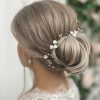 Lace & Favour Letisha Ivory Flowers And Pearl Sprigs Wedding Hair Vine (Silver) Wholesale