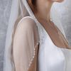 Rainbow Club Rainbow Club Azalea Ivory Short Beaded Edge Single Tier Veil Online