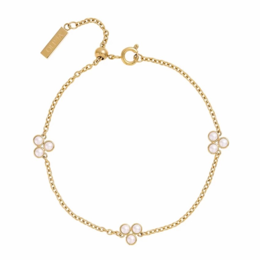 Olivia Burton Olivia Burton Pearl Cluster Gold Chain Bracelet Wholesale