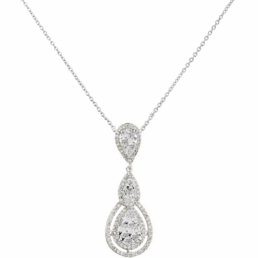 Lace & Favour Alessandra Vintage Inspired Crystal Pendant Necklace Online