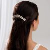 Lace & Favour Luna Gold Small Crystal Embellished Wedding Hair Comb Clearance