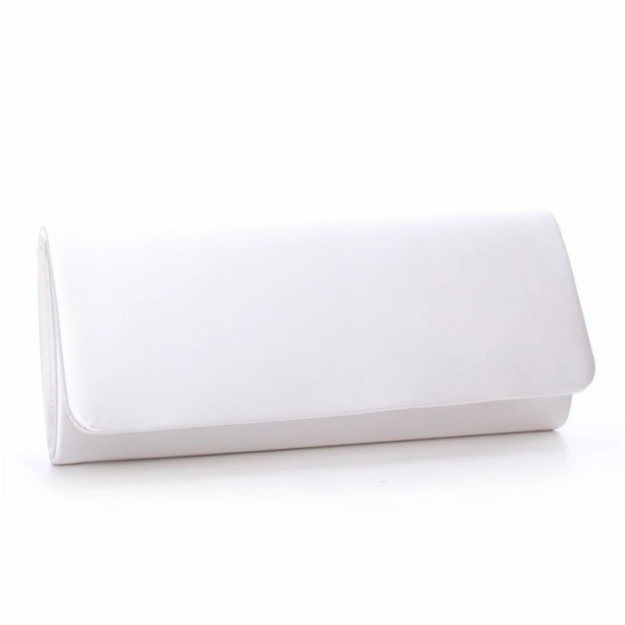 Pink Paradox London Paradox London Shadow Dyeable Ivory Satin Wedding Clutch Bag Best