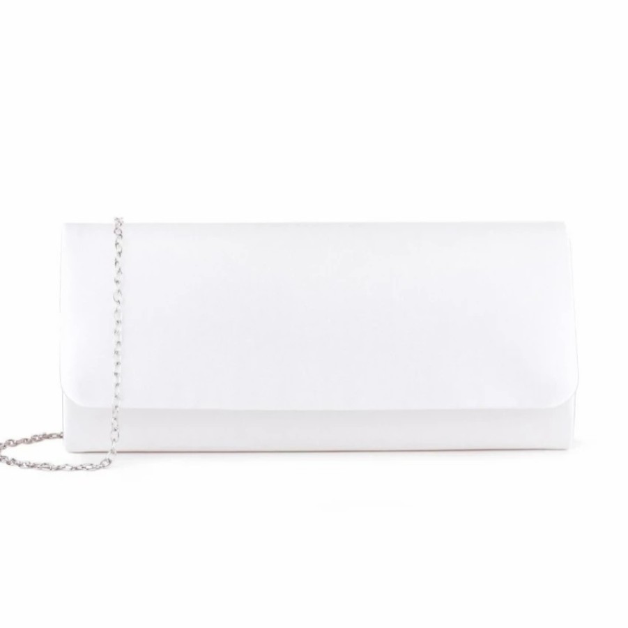 Pink Paradox London Paradox London Shadow Dyeable Ivory Satin Wedding Clutch Bag Best