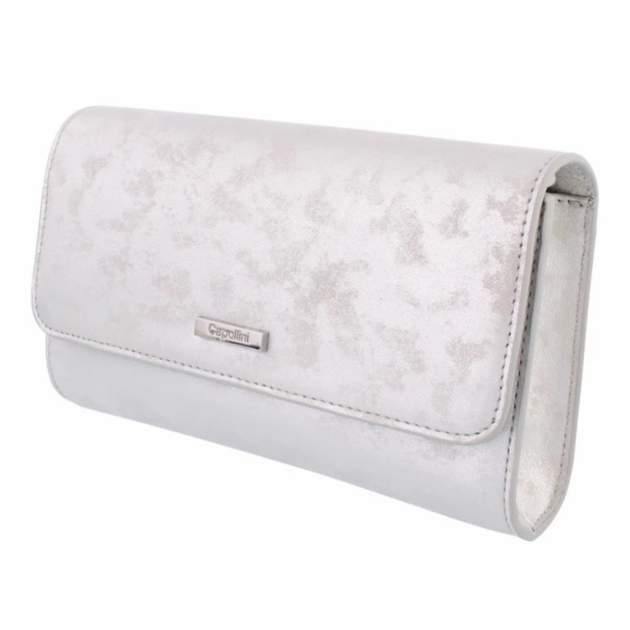 Capollini Capollini Silver Nubuck Leather Clutch Bag Best