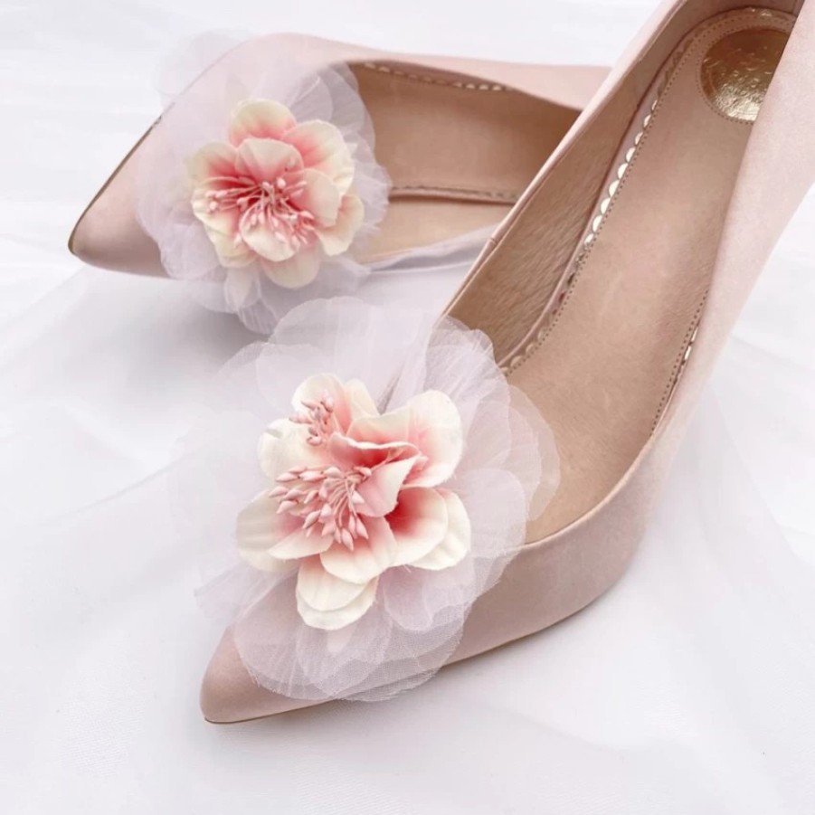 Perfect Bridal Perfect Bridal Apple Pink Flower Shoe Clips Wholesale