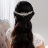 Lace & Favour Annie Clustered Pearl And Crystal Bridal Headpiece Hot