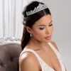 Lace & Favour Britannia Sparkly Cubic Zirconia Crystal Bridal Tiara Clearance