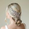 Ivory & Co Ivory And Co Serenade Rose Gold Statement Crystal Spray Wedding Hair Clip Best