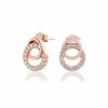 Olivia Burton Olivia Burton Bejewelled Rose Gold Interlink Drop Stud Earrings Wholesale