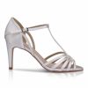 Perfect Bridal Perfect Bridal Bryony Dyeable Ivory Satin Strappy T-Bar Sandals New