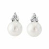 Lace & Favour Evie Dainty Pearl Stud Earrings Hot