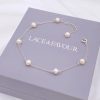 Lace & Favour Elenoa Dainty Pearl Chain Bracelet Hot