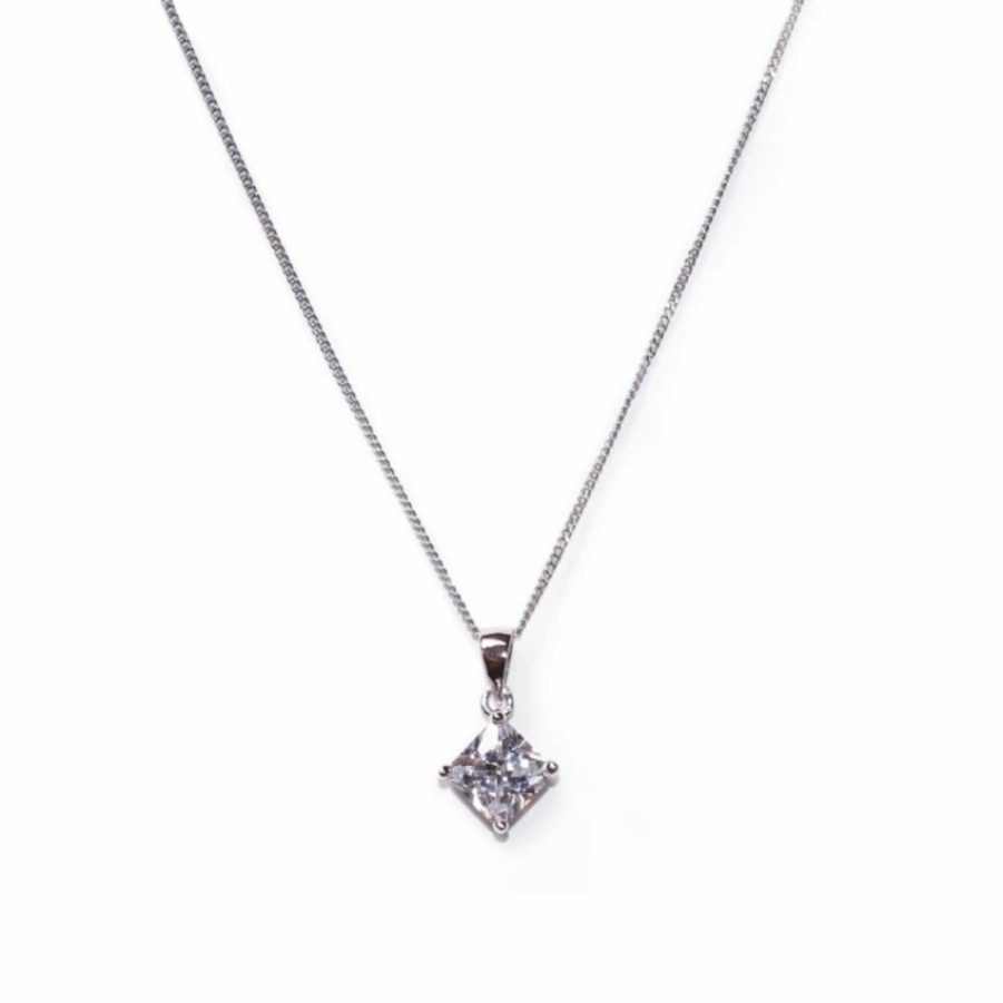 Ivory & Co Ivory And Co Illusion Cubic Zirconia Pendant Necklace Hot