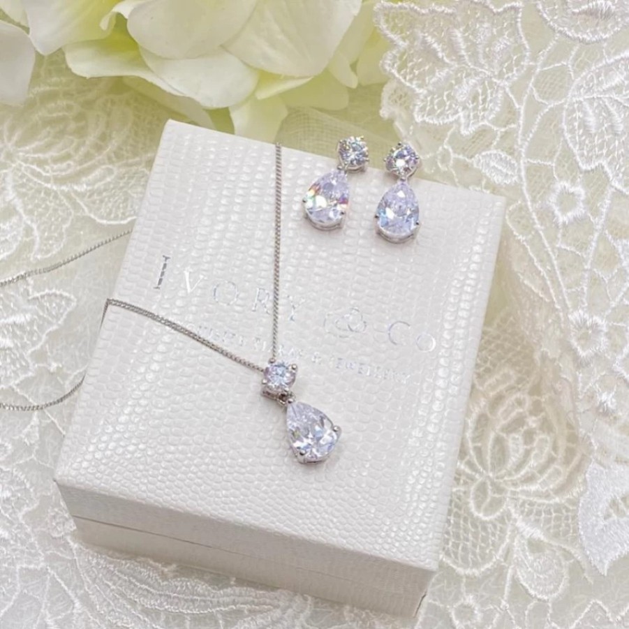 Ivory & Co Ivory And Co Imperial Cubic Zirconia Bridal Jewellery Set Wholesale