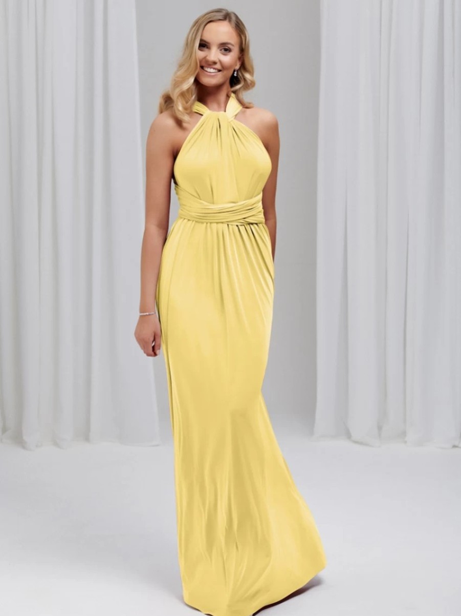 Lace & Favour Emily Rose Lemon Multiway Bridesmaid Dress (One Size) New