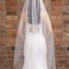 Perfect Bridal Perfect Bridal Ivory Single Tier Cut Edge Scattered Crystal Waltz Length Veil Hot