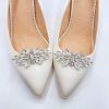 Lace & Favour Glamour Silver Classic Crystal Shoe Clips Clearance