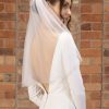 Perfect Bridal Perfect Bridal Ivory Single Tier Pearl And Diamante Edge Short Veil Wholesale