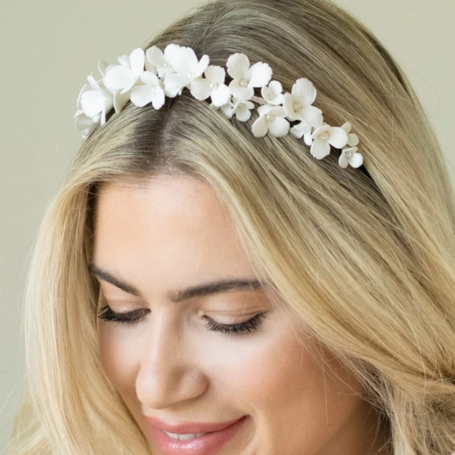 Ivory & Co Ivory And Co Wildflower Ceramic And Pearl Floral Wedding Headpiece Wholesale