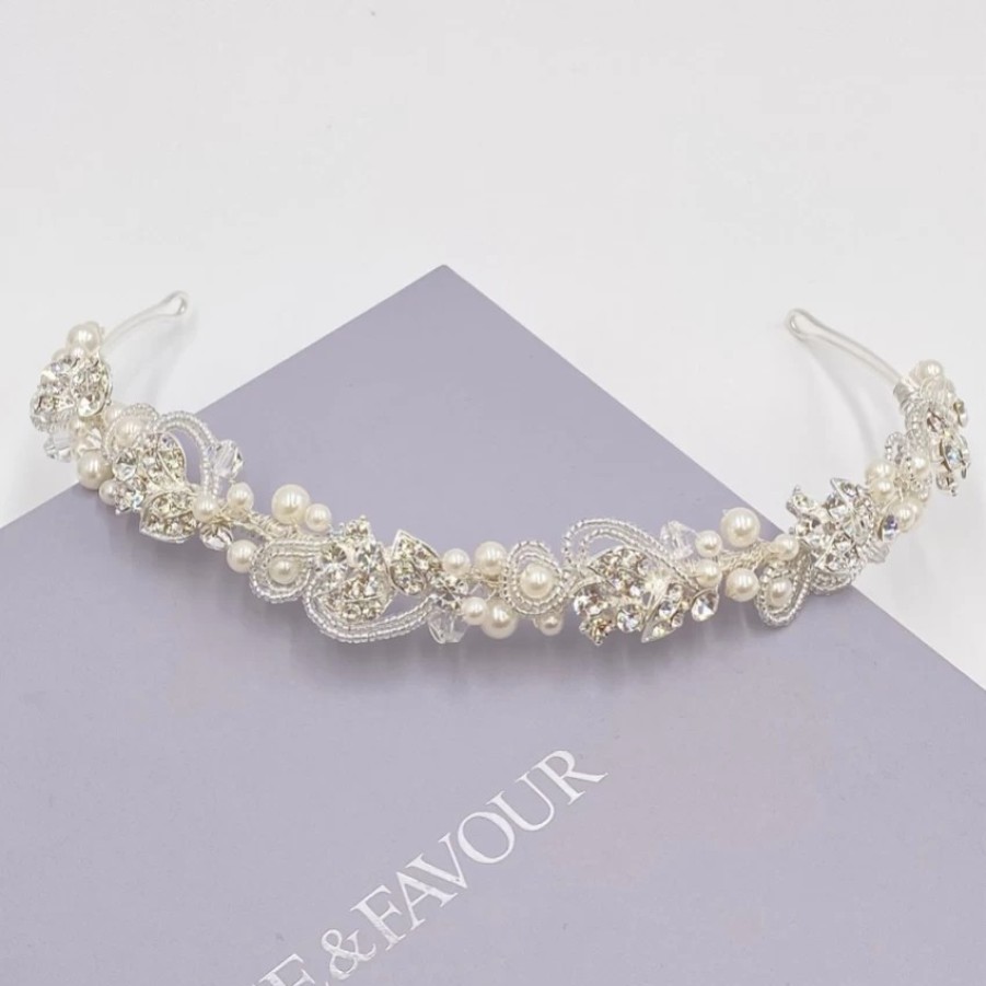 Twilight Designs Odette Vintage Inspired Pearl And Diamante Bridal Headband Online