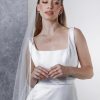 Rainbow Club Rainbow Club Snapdragon Ivory Single Tier Satin Edge Chapel Veil Hot