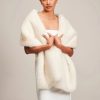 Helen Moore Helen Moore Ivory Long Faux Fur Stole New