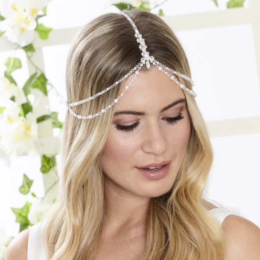 Arianna Arianna Titania Draped Bohemian Bridal Headpiece Ar546 Wholesale