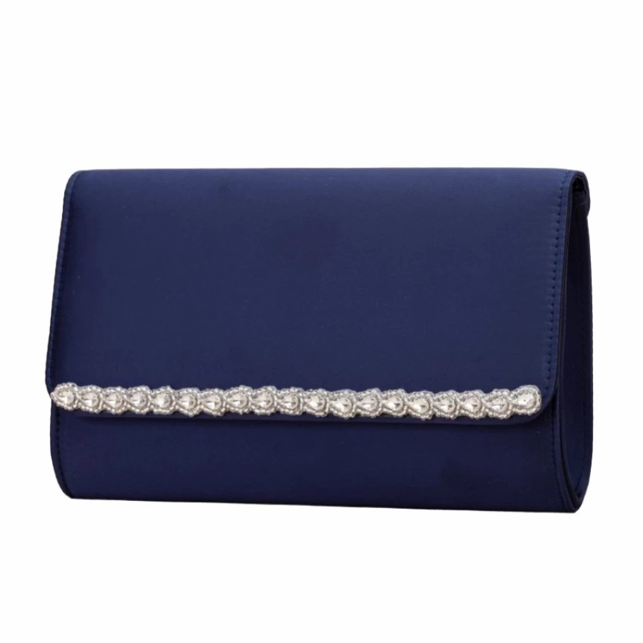 Perfect Bridal Perfect Bridal Dee Midnight Satin And Diamante Clutch Bag Online