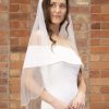 Perfect Bridal Perfect Bridal Ivory Single Tier Scalloped Pearl Edge Short Veil Clearance