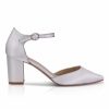 Perfect Bridal Perfect Bridal Freya Dyeable Ivory Satin Two Part Block Heel Court Shoes (Wide Fit) Best