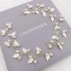 Lace & Favour October Silver Leaves And Pearls Long Wedding Hair Vine Wholesale