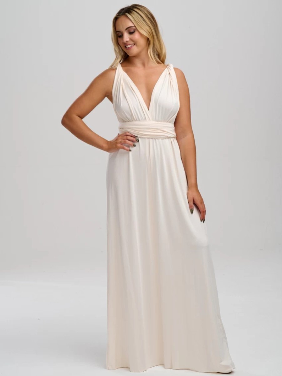 Lace & Favour Emily Rose Cream Multiway Bridesmaid Dress (One Size) New