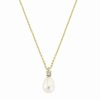 Lace & Favour Dolci Gold Teardrop Pearl Pendant Necklace Clearance