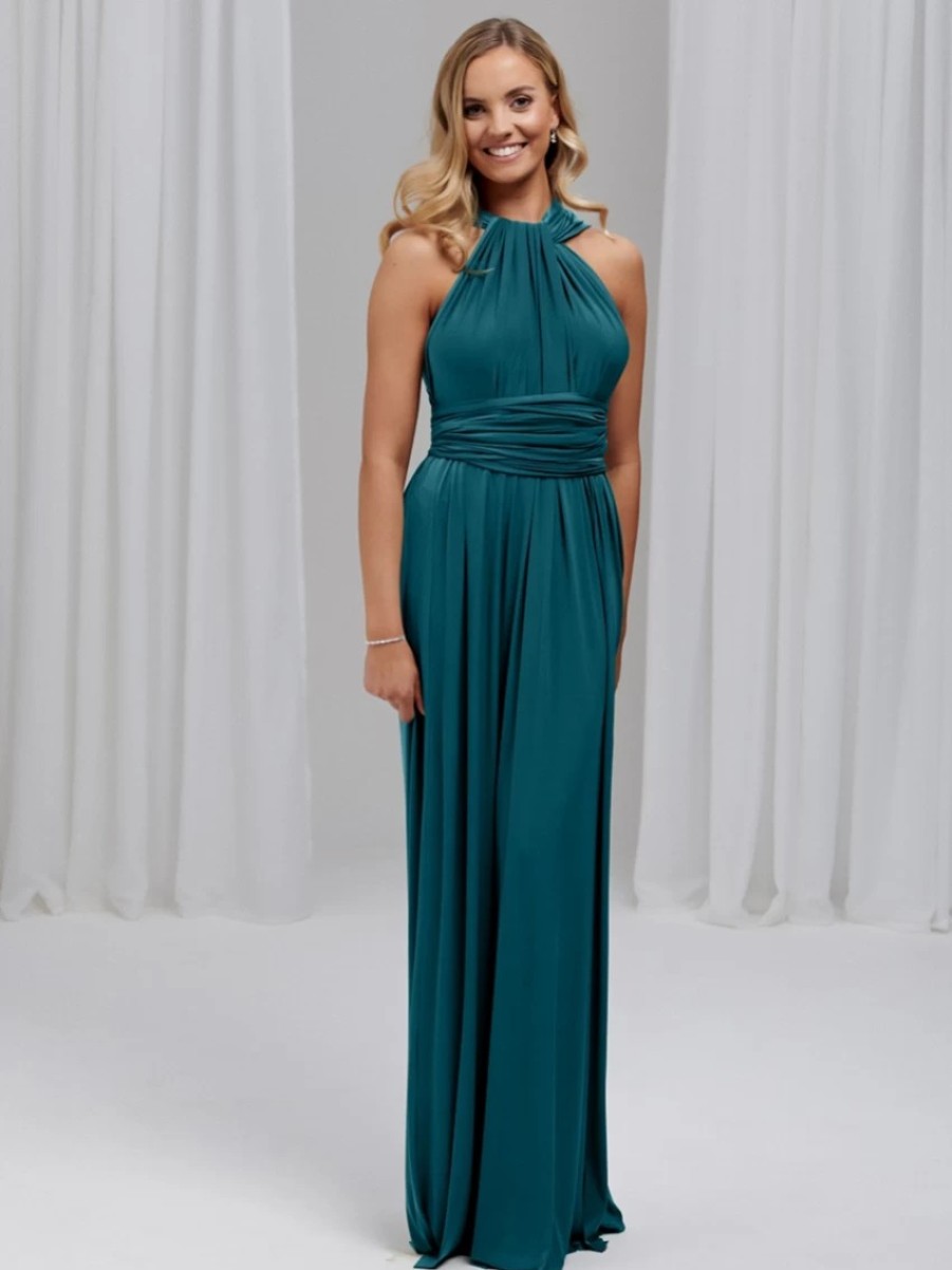 Lace & Favour Emily Rose Teal Multiway Bridesmaid Dress (One Size) New